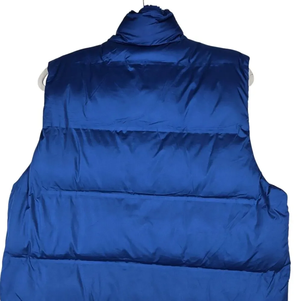 American Eagle Puffer Vest‎ Mens Small NEW Blue Sherpa Water Resistant